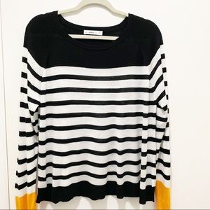 Zara Knit Long Sleeve Striped Sweater